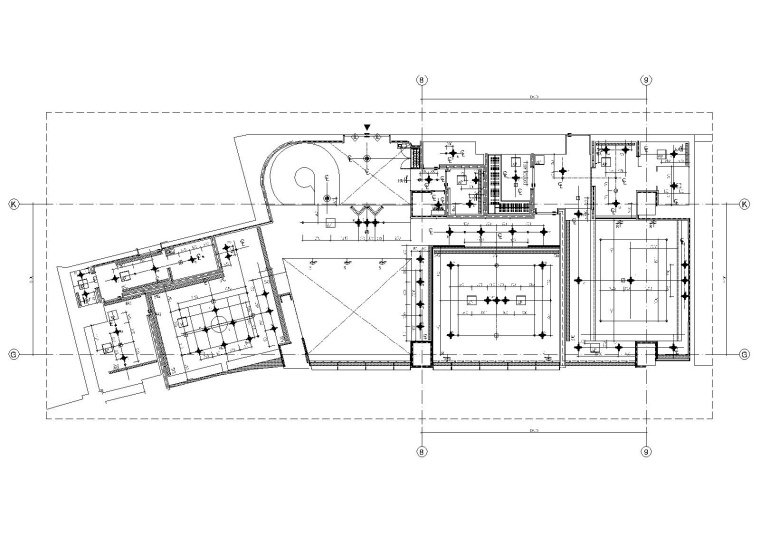 [北京]AB  Concept-北京通盈中心三里屯一号两居室样板间深化施工图CAD+设计方案-5天花灯具、设备尺寸定位图_看图王