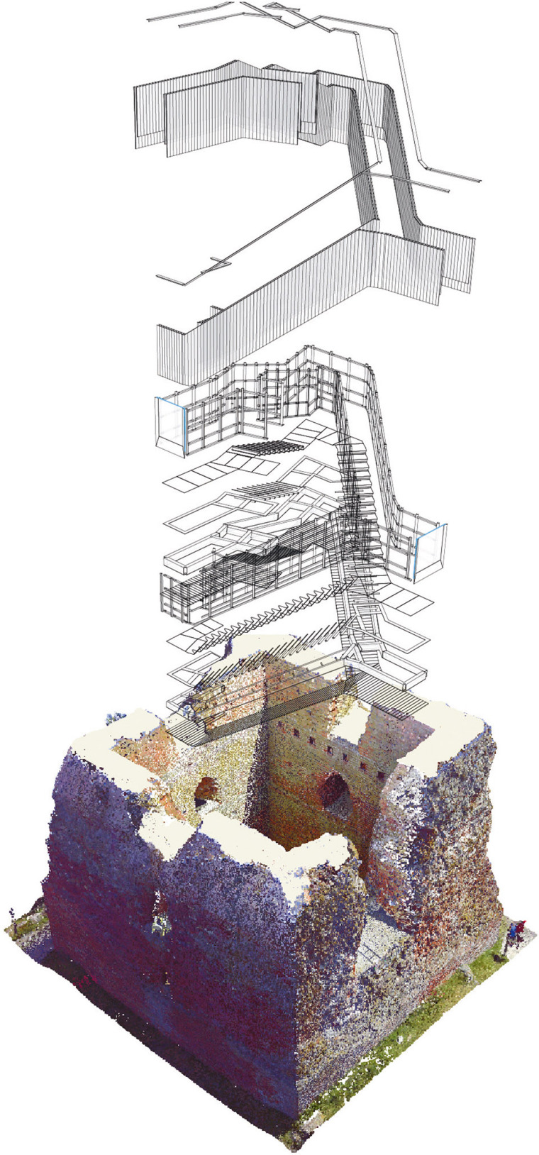 丹麦Kalø塔游客入口-4-Axo-副本_tower-visitor-access_map