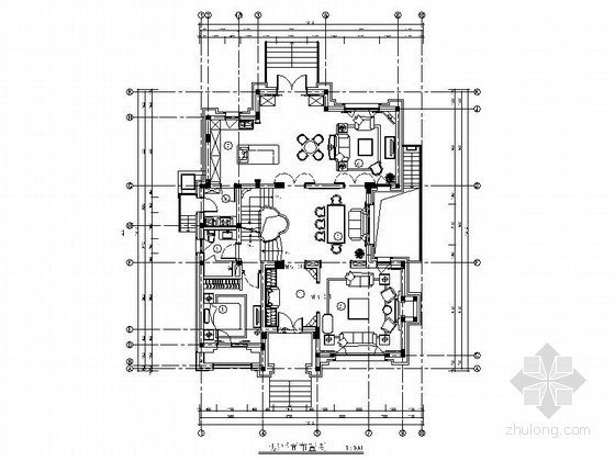四层法式建筑施工图资料下载-精品豪华法式乡村风格两层别墅室内装修施工图（含软装方案）