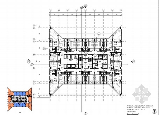 [山东]超高层玻璃金字塔结构办公综合体建筑施工图-超高层玻璃金字塔结构办公综合体建筑平面图