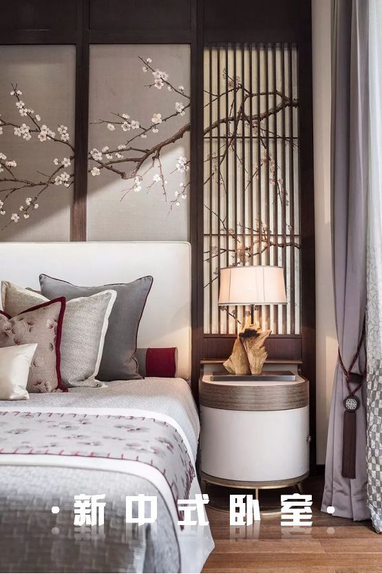 潮流卧室设计资料下载-新中式卧室，才是属于中国人的卧室