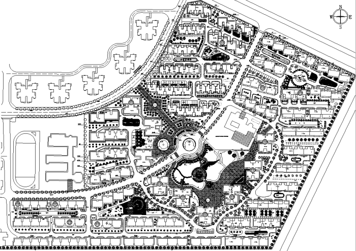 园林式住宅小区资料下载-园林各类居住小区景观规划设计CAD平面图564套