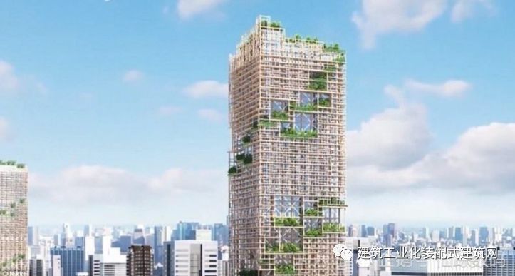 日本木制建筑资料下载-世界上最高的木制摩天大楼将在日本建成 共70层，高350米