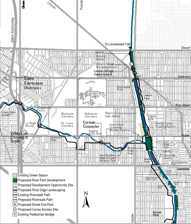 [方案]美国芝加哥河发展方案规划-Cicero Avenue to Lawrence Avenue