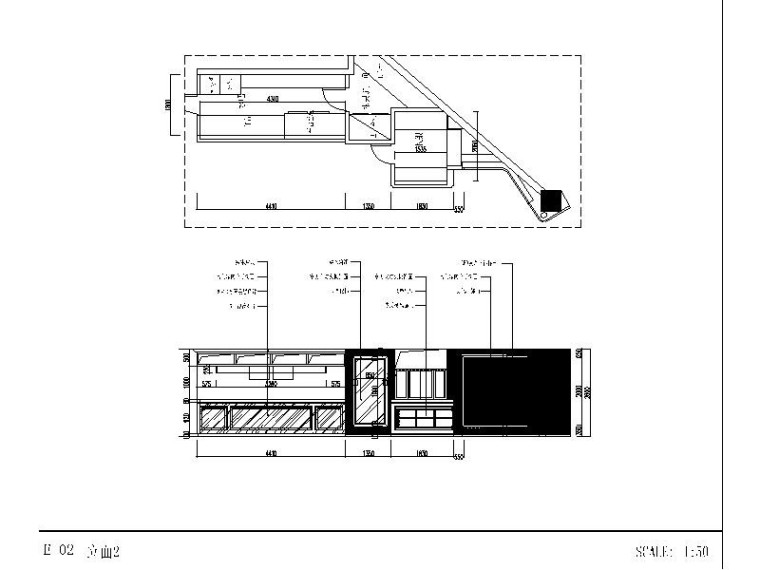 [广东]自助西餐厅设计施工图（含效果图）-[广东]自助西餐厅设计立面图