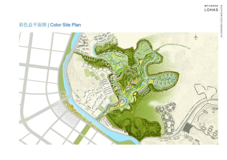 [四川]国际湿地公园生态旅游度假区概念规划（田园、养生）-总平图