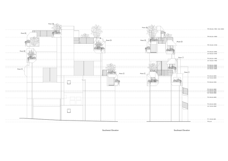 日本丰岛区住宅和画廊综合建筑立面图 (22)