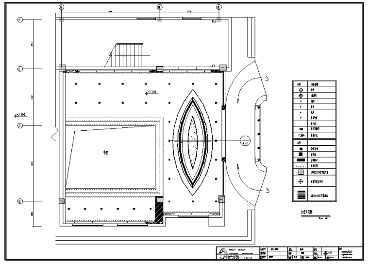 邦果咖啡餐厅室内设计二层全套施工图（含47个CAD图纸）-大堂天花图