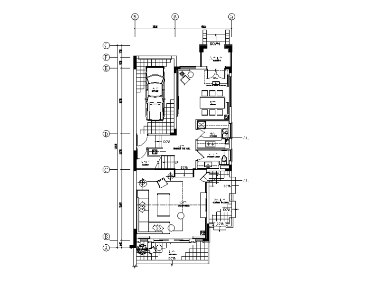 别墅样板间装修效果图资料下载-[广东]现代风格别墅样板间设计CAD施工图（含效果图）