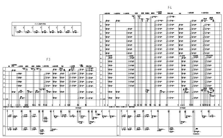 天津泰达现代服务产业区(MSD)泰达广场F区项目施工图-F3F4座低压配电垂直干线图