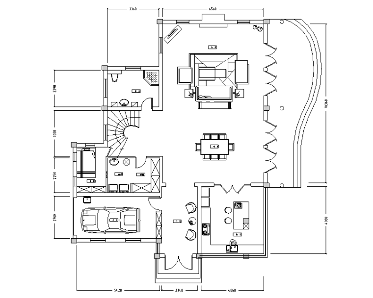 楼顶楼梯间设计效果图资料下载-现代风格外籍人事别墅施工图（附效果图）