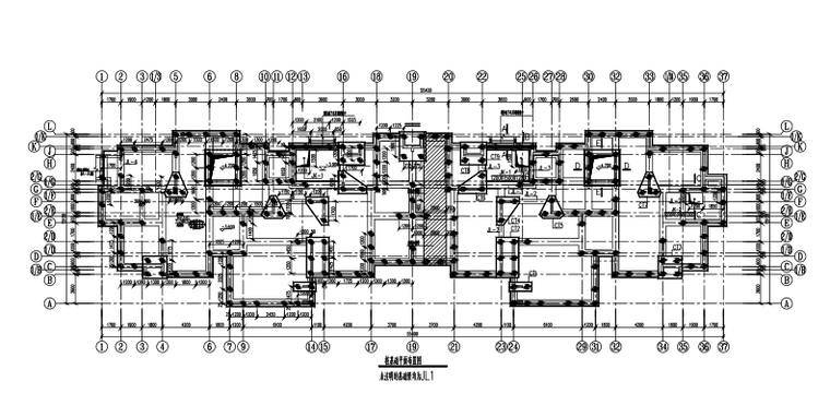 18层剪力墙结构住宅结构施工图(CAD、32张）-桩基础平面图