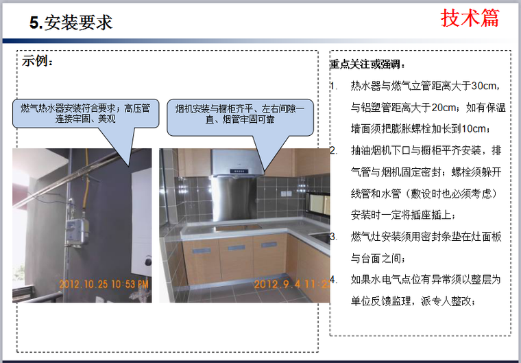 知名企业《精装修技术质量标准交底》模板-安装要求