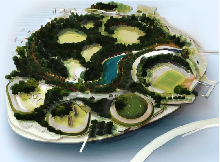 湖心岛效果图资料下载-【山西】湖心岛概念性规划方案设计文本（PDF+61页） 