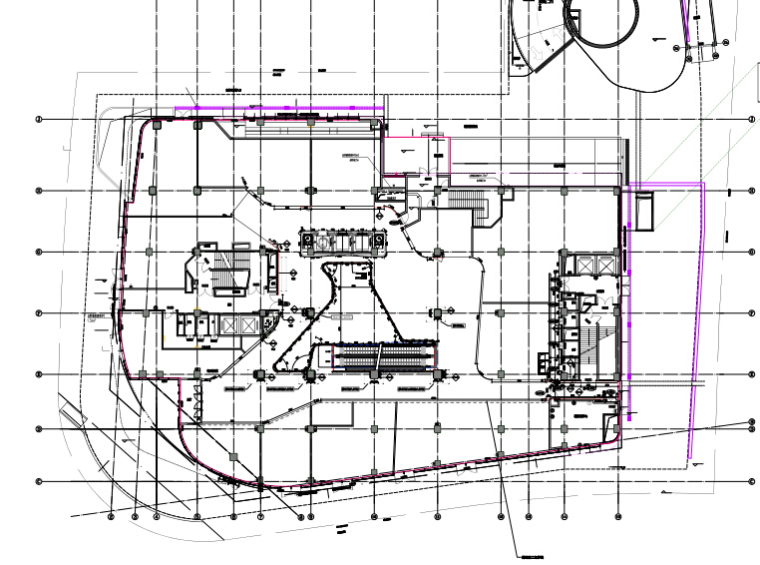 [上海]荷兰UNStudio-西康∙189弄购物中心(大自鸣钟广场)丨效果图+精装修施工图+机电图+标识-一层墙体定位图