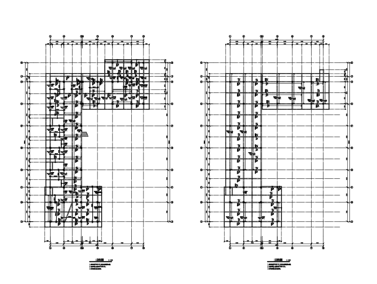 楼梯施工图cad资料下载-三层框架结构商店结构施工图（CAD、20张）