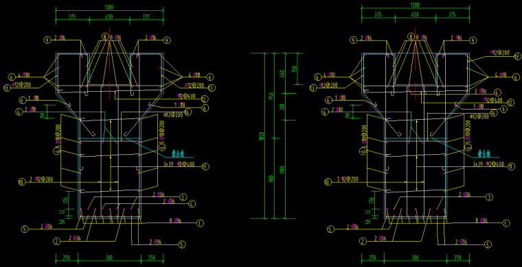 NF双导梁架桥机资料下载-门机梁钢筋图