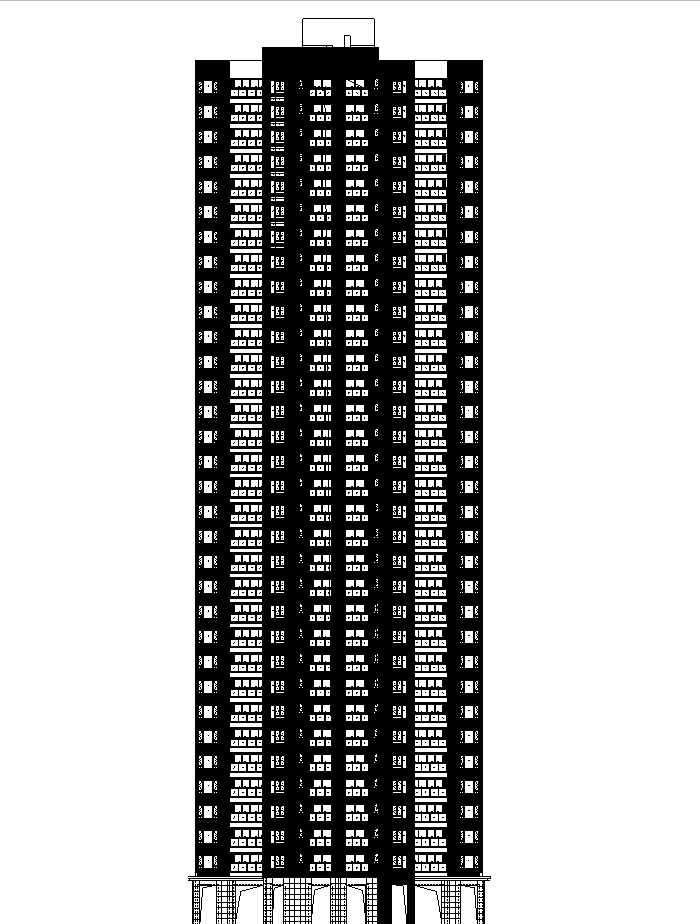 钢筋砼涵结构剖面资料下载-[广东]高层钢筋砼剪力墙住宅建筑施工图（含模型、多栋及商业楼）