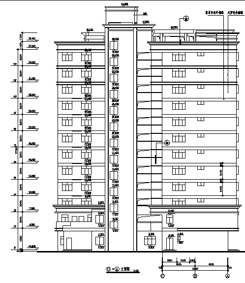 12层商住建筑施工图资料下载-12层高层商住楼建筑施工图