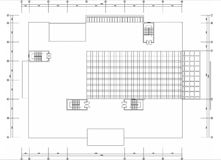 某高校四层图书馆设计方案文本(含24张jpg)-顶层平面图
