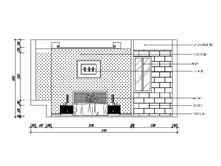 [福建]现代风格样板房设计施工图（含效果图）-【福建】现代风格样板房设计施工图（含效果图）立面图