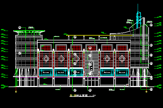 5层综合办公楼施工图资料下载-5层现代风格综合办公楼建筑施工图