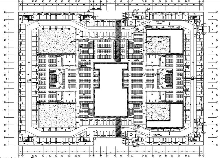 厦门大学校区主楼群电气初步设计图纸-1-2#楼地下一层强电干线走向图