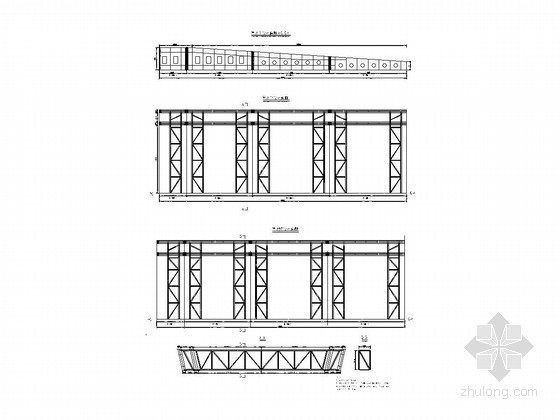 3×210m钢混叠合梁结构拱桥总体施工组织设计附CAD（大直径承台基础 逐跨顶推）-钢导梁构造图 