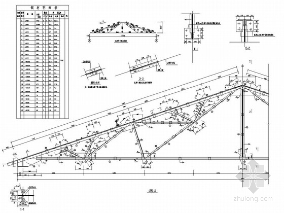 10米钢屋架结构图资料下载-33米跨钢屋架结构图