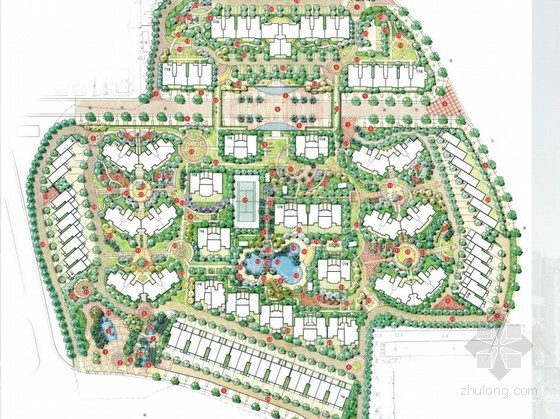 长沙公园概念设计资料下载-[长沙]小区景观概念设计方案