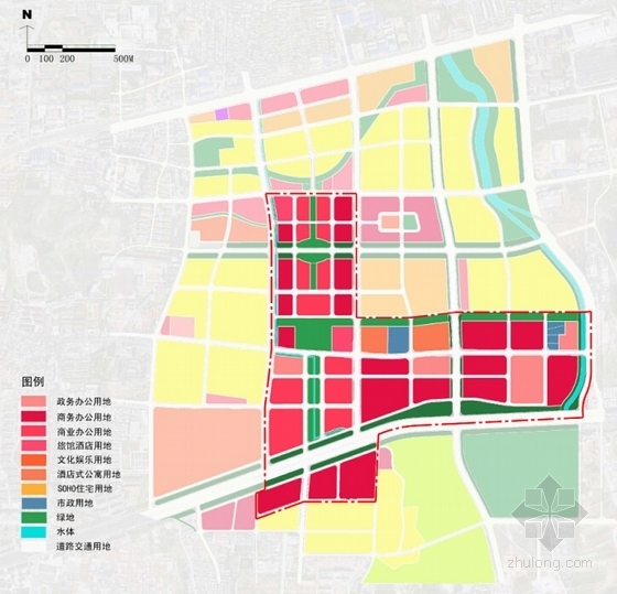 [山东]城市CBD核心区规划设计方案文本（知名设计院）-城市CBD核心区规划设计分析图
