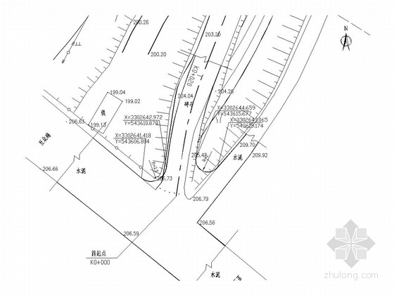 临建房屋平面布置设计图资料下载-四级公路路线平面交叉设计图33张