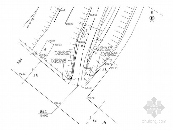 路线横断面设计资料下载-四级公路路线平面交叉设计图33张