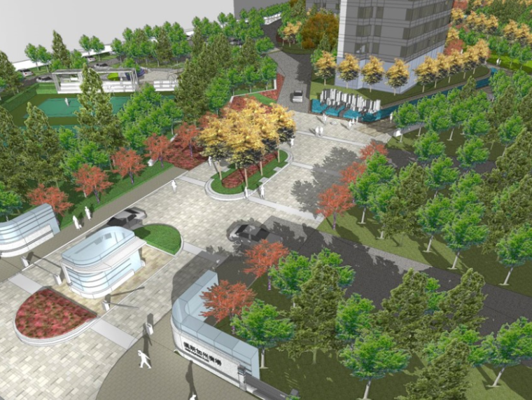篮球场广场设计资料下载-[辽宁]大连加州广场小区景观概念设计（PPT+45页）