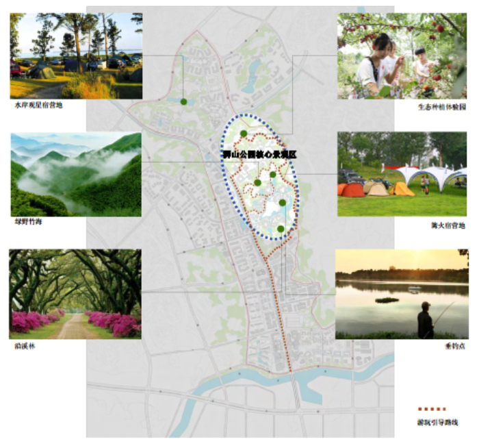 [浙江]”科技之谷“创客小镇概念规划设计方案-旅游项目分布