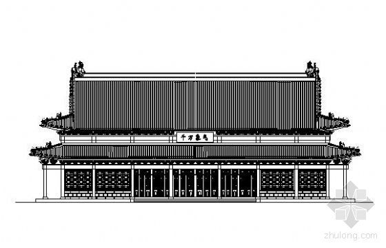 重檐大殿cad资料下载-风景区大雄宝殿结构建施图