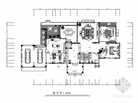 车展空间cad资料下载-[深圳]高档现代三层别墅室内装修施工图（含效果）