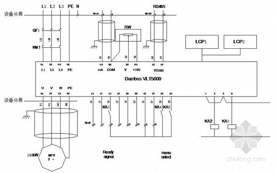 变频控制原理图资料下载-某工程水泵变频控制电气原理图