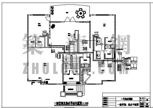 别墅建筑初步设计图资料下载-某一号别墅户式燃气空调初步设计图