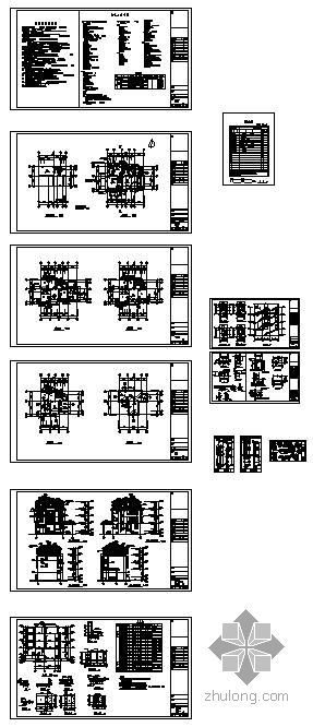 四层半住宅资料下载-某四层私人住宅建筑结构图