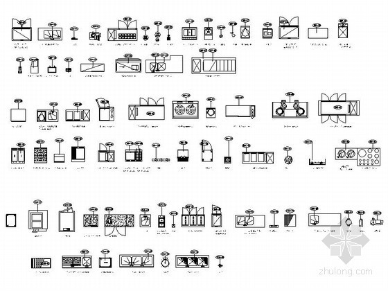 全套厨房设备CAD图块下载