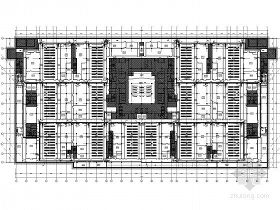 [北京]科研楼空调通风排烟系统设计施工图（含机房详图）-新风平面图 