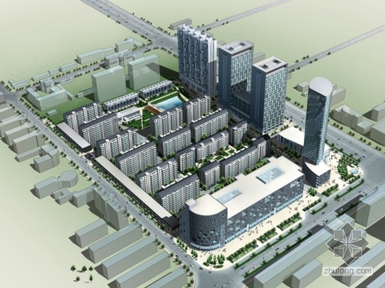 中式广场方案设计资料下载-某阳光购物广场建筑方案设计