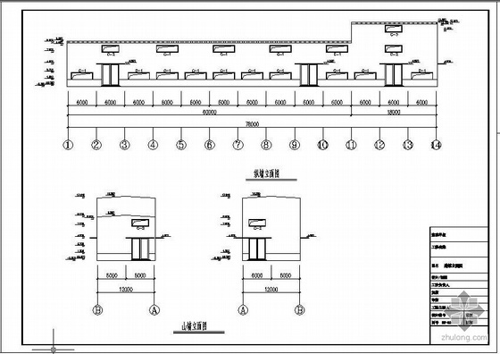 单层钢结构厂房建筑结构图资料下载-某12米跨钢结构厂房建筑结构图