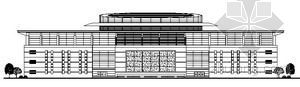 国家会议中心建筑设计方案资料下载-温州某会议中心建筑方案图