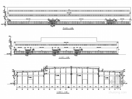 4吨燃煤锅炉施工图资料下载-50吨钢结构高低跨厂房结构施工图（含10t 16t 32t吊）