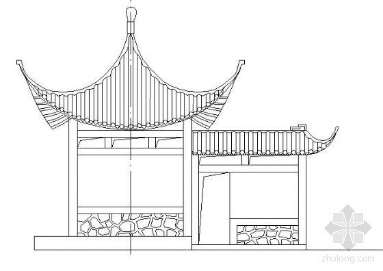 园林式公厕资料下载-四角古典式厕所详图