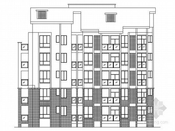 回字形构图资料下载-某六层回字形住宅楼群建筑施工图