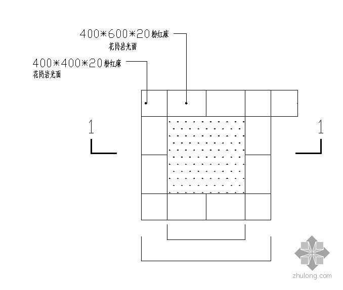 方形树池cad资料下载-方形树池做法大样