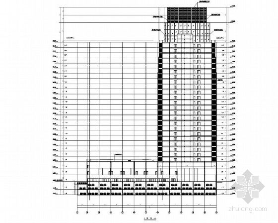 [江西]某artdeco风格高层办公楼建筑方案图（含人防节能）- 